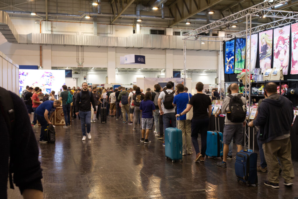 Spiel Essen line at Delicious Games booth