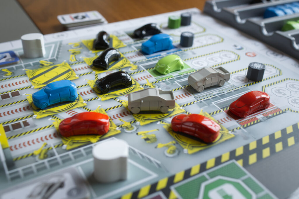 Assembly department of Kanban EV with metal cars