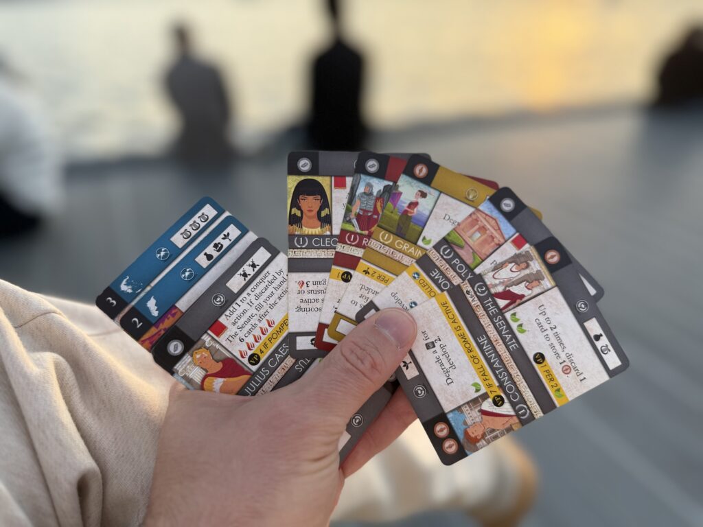 18 card solo game Behold: Rome